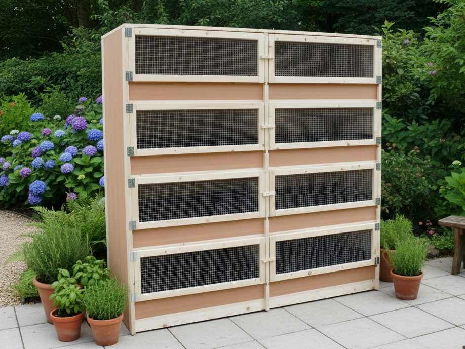 8er Kaninchenstall mit Kotwanne 10cm – Bild 2